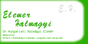 elemer halmagyi business card